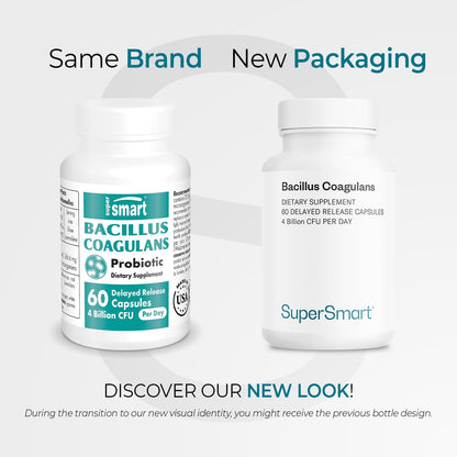 Supersmart Bacillus Coagulans Probiotic | 4 Billion CFU | Delayed Release | 60 Capsules
