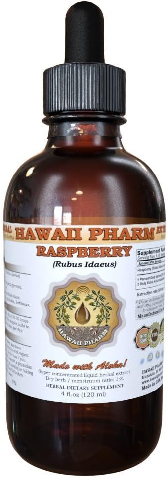Hawaii Pharm Raspberry (Rubus idaeus) Liquid Extract, Tincture, Herbal Supplement, 2x32 fl oz - görsel 9