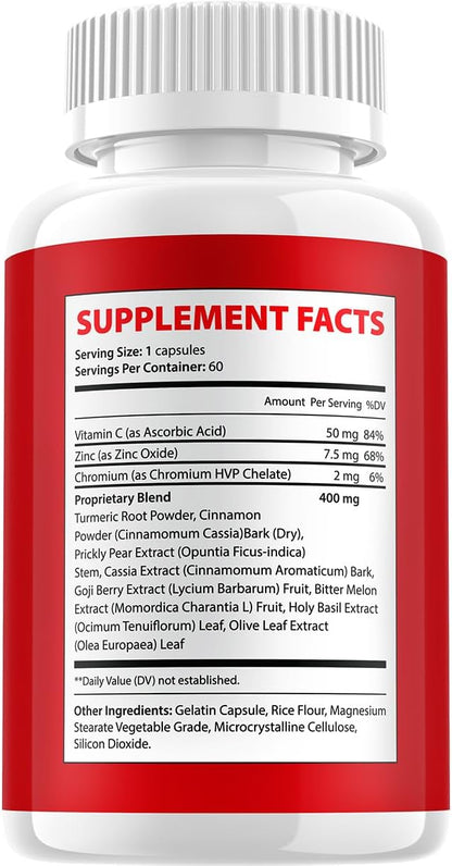 Glucocyn Capsules – All-Natural Supplement for Healthy Levels Support (60 Capsules)