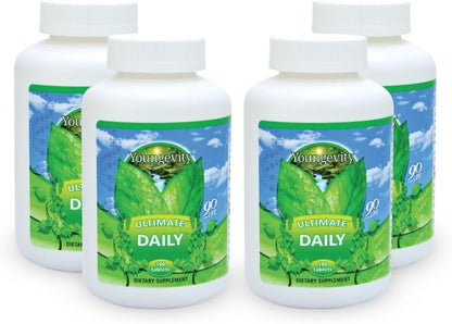 Youngevity Ultimate Daily Mega Multivitamin - 20+ Vitamins and Minerals with CoQ10 - High Absorption - 180 Tablets (Pack of 4)