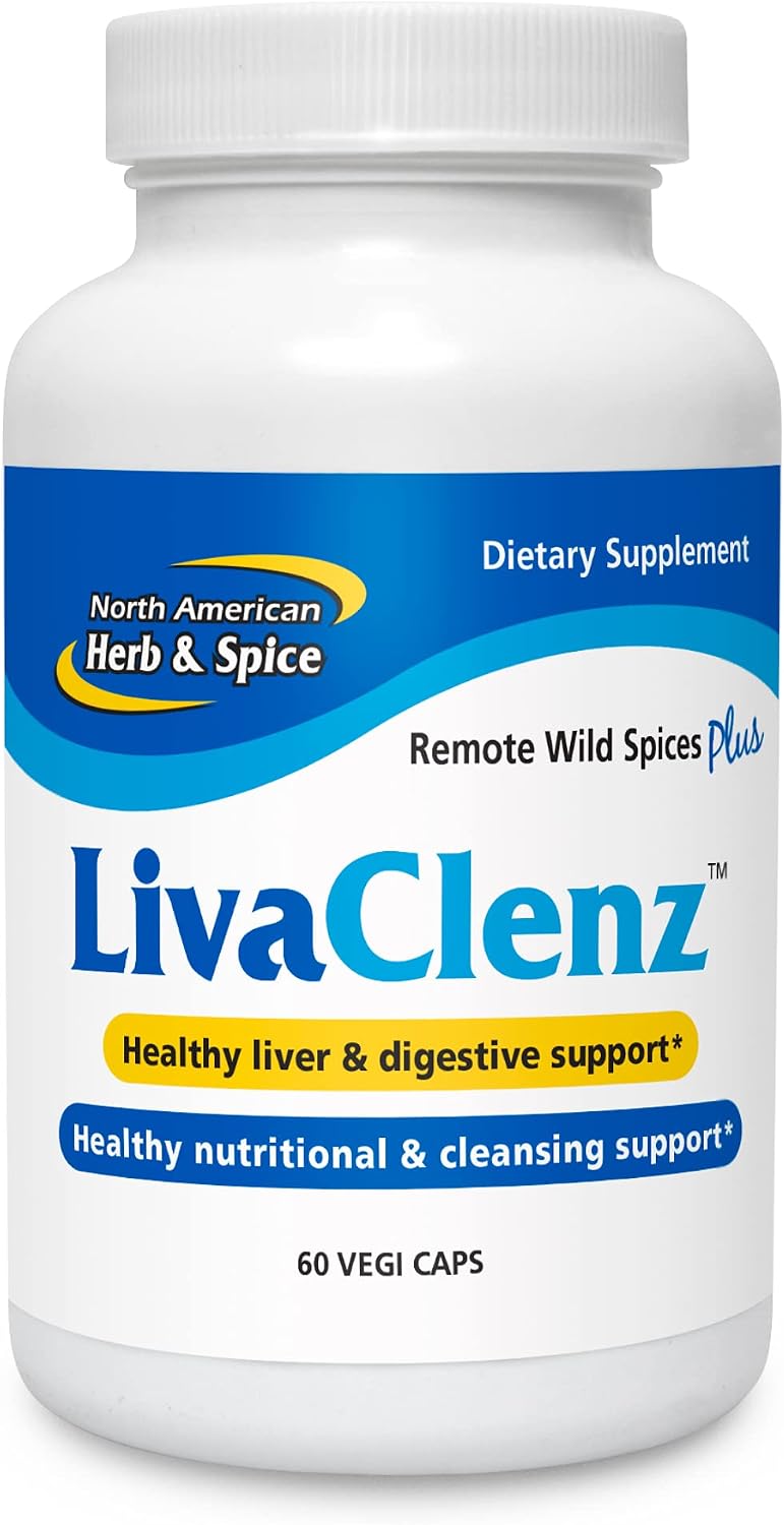 NORTH AMERICAN HERB & SPICE LivaClenz - 60 Capsules - Concentrated Herbs & Spices - Liver, Digestive & Nutritional Support - Non-GM - görsel 1