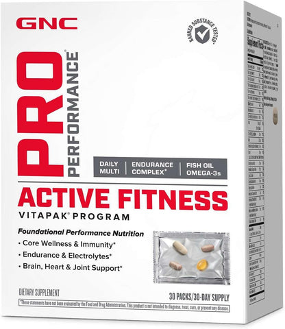 GNC Pro Performance Active Fitness Vitapak Programme - 30 Servings