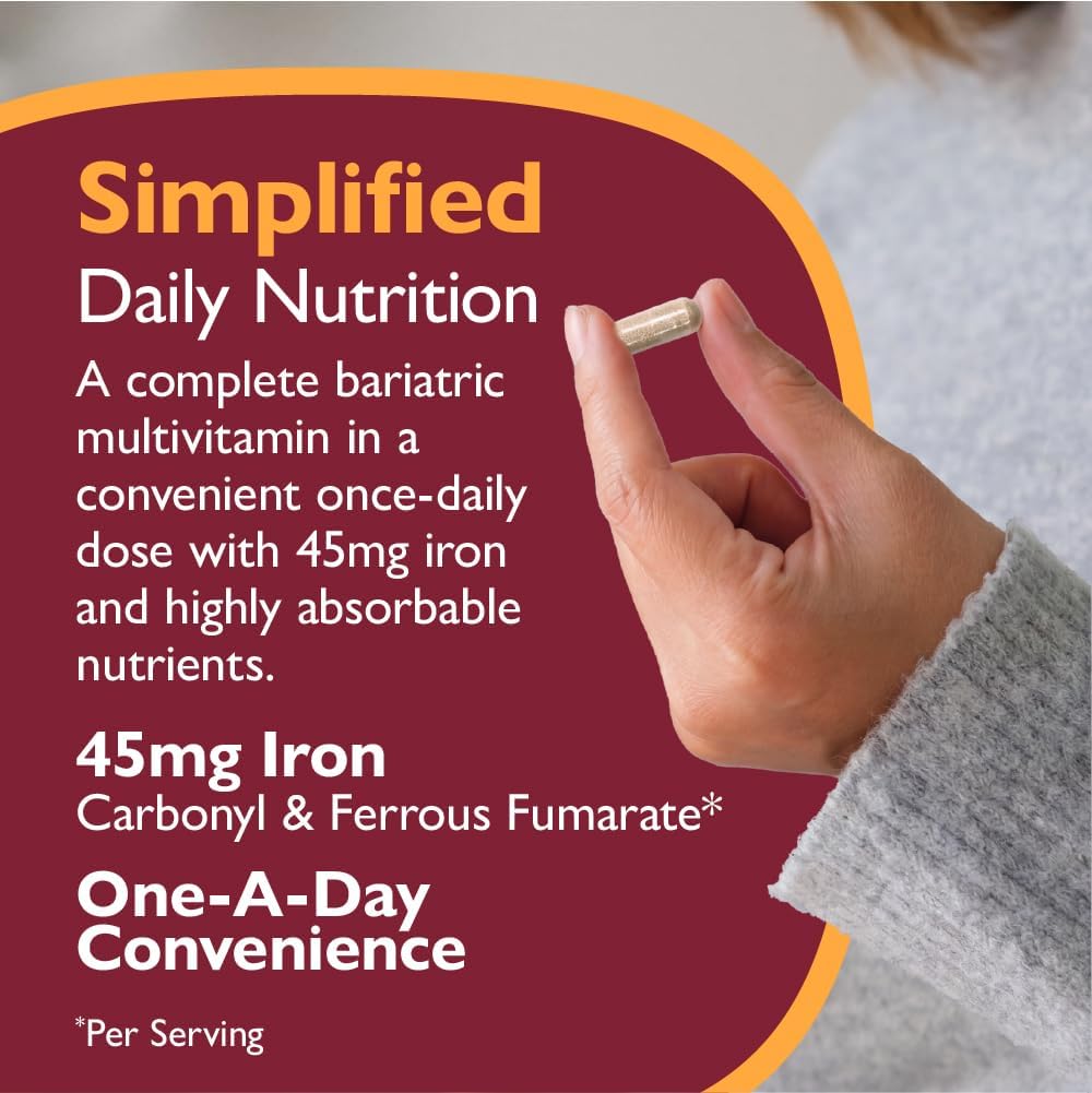 CelebrateONE 45 Bariatric Multivitamin with Iron, 30 Capsules - görsel 8