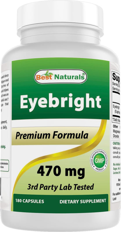 Best Naturals Eyebright 470 mg – 180 Capsules (Pack of 3)