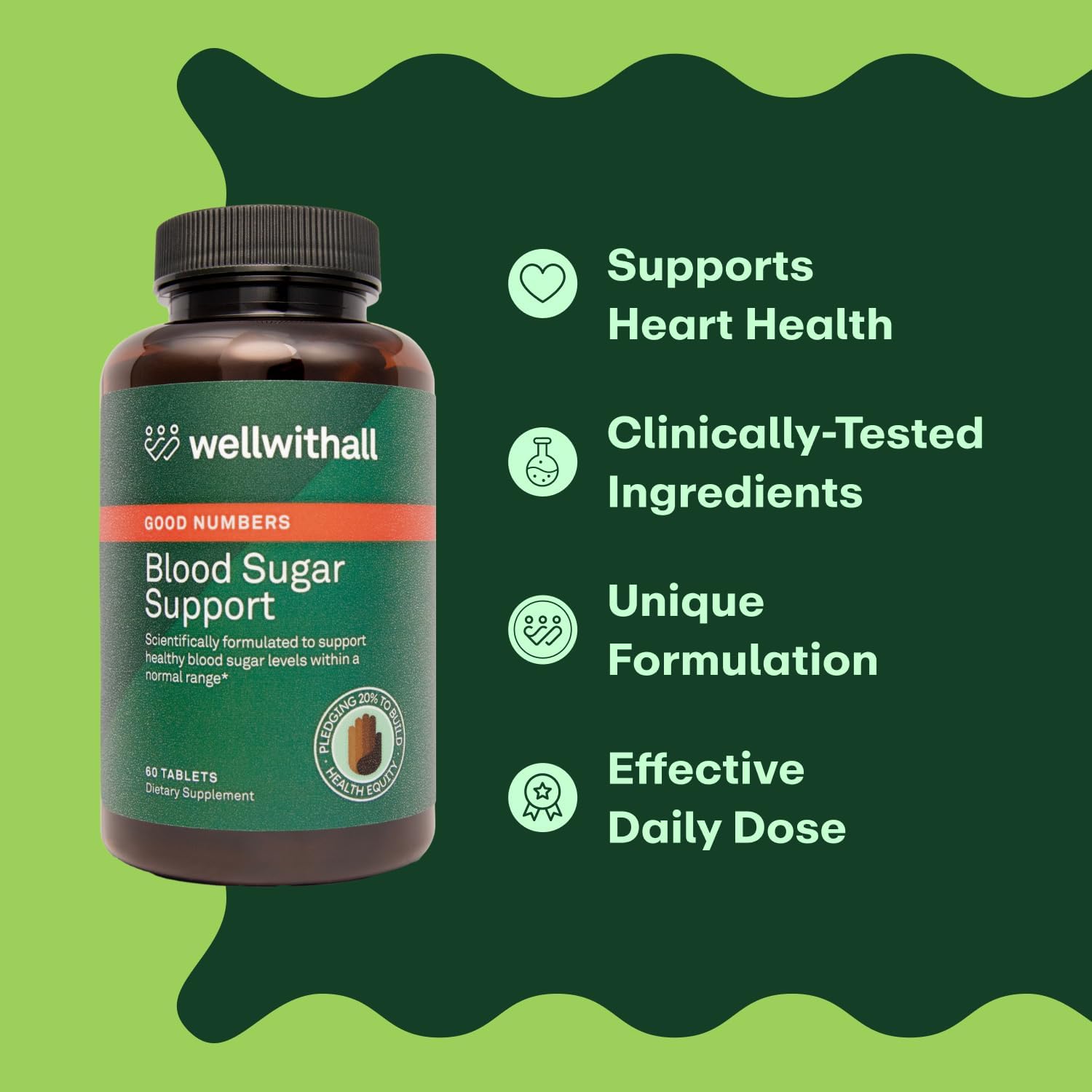 WellWithAll Glucose Metabolism & Wellness Supplement with Berberine – Supports Energy Balance & Healthy Weight – 60 Tablets - görsel 7