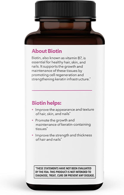 LifeSeasons Essentials Biotin 5,000 mcg Quick Melts – Hair, Skin & Nails Support – Mixed Berry – 100 Count