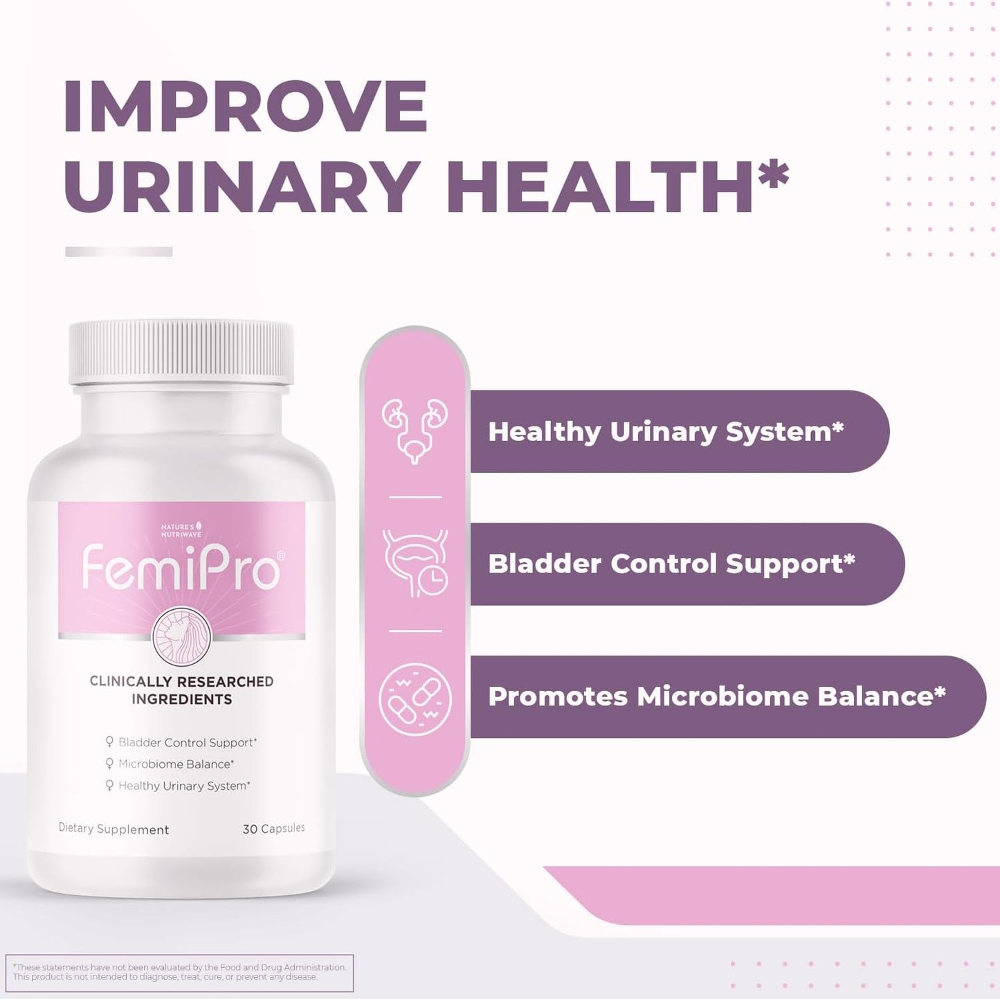 FemiPro – Herb & Probiotic Blend for Bladder Support, 30 Capsules, 1 Month Supply - görsel 2