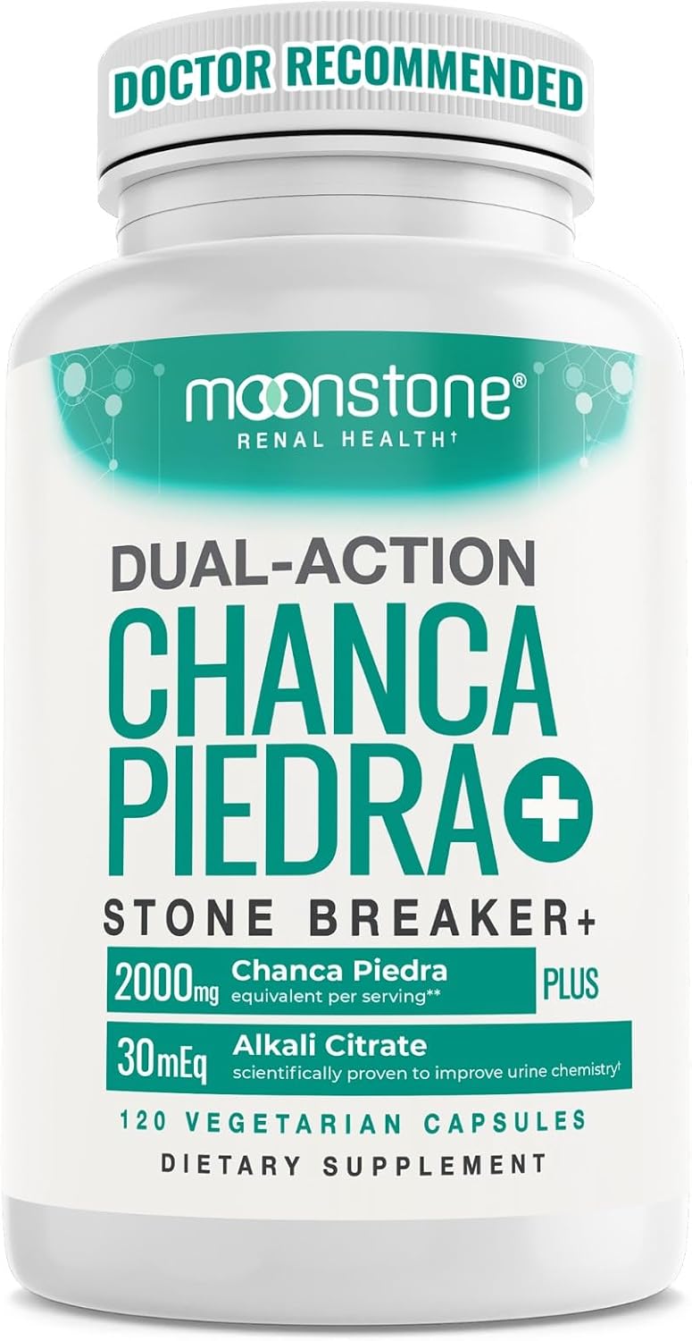 Chanca Piedra Stone Breaker, Advanced Formula Natural Dissolver, Kidney Cleanse Supplement, Urinary Tract Detox, Flush Impurities, Clear System, Sugar Free, 30 Day Supply (120 Vegan Capsules) - görsel 1