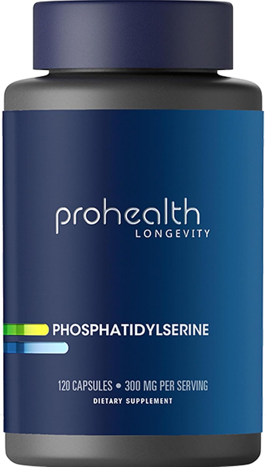 ProHealth Phosphatidylserine - Supports Cognitive Function, Nervous System & Post-Exercise Recovery - 300 mg per Serving, 120 Capsules - görsel 1