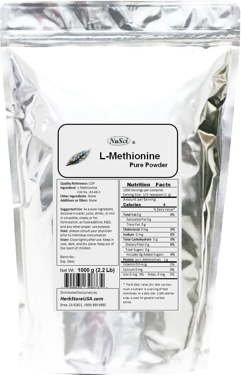 L-Methionine Powder Pure (227g) - görsel 5
