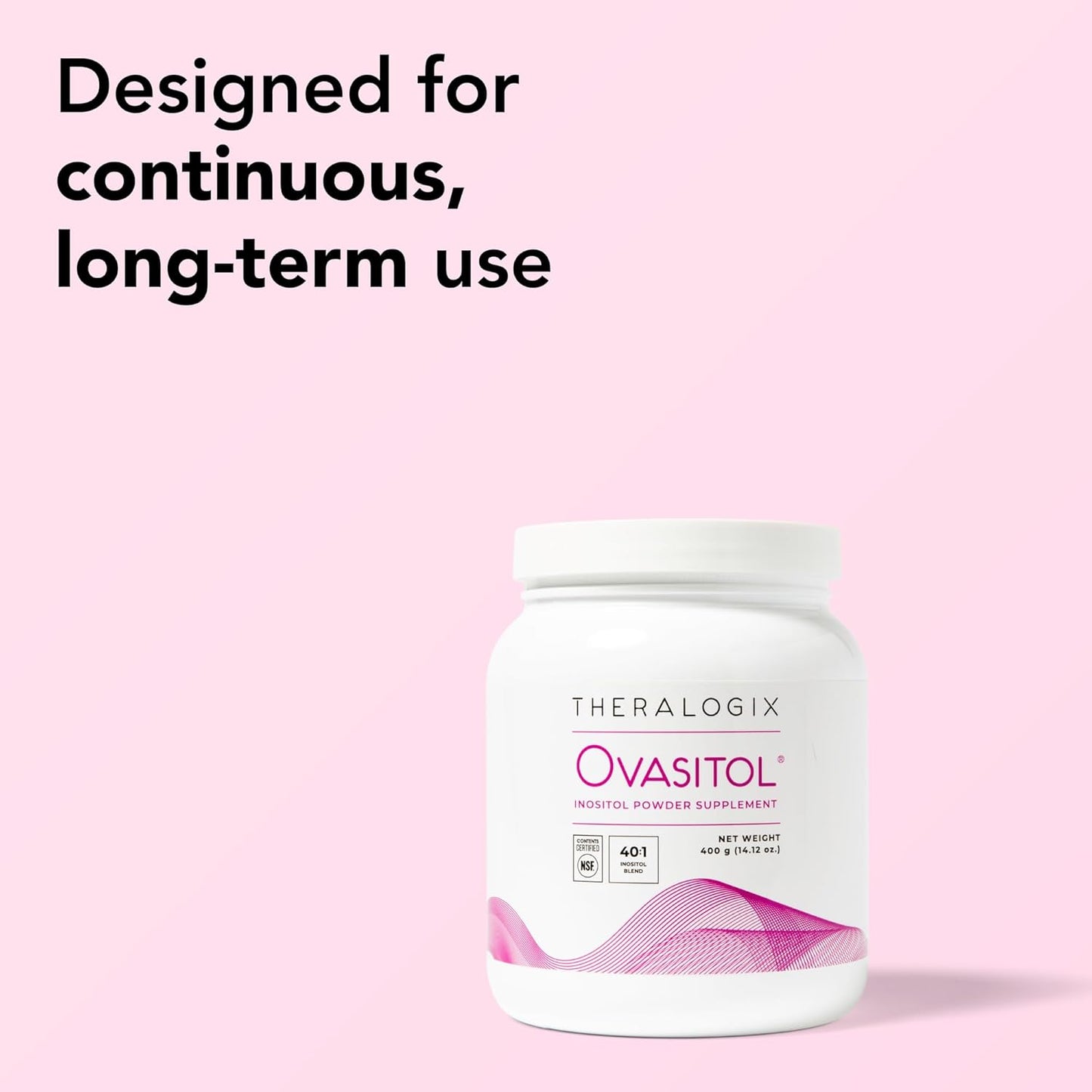 Theralogix Ovasitol Inositol Powder - 400 g (180 Servings) - Myo-Inositol & D-Chiro Inositol 40:1 Ratio - NSF Certified - görsel 5