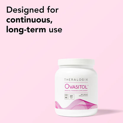 Theralogix Ovasitol Inositol Powder - 400 g (180 Servings) - Myo-Inositol & D-Chiro Inositol 40:1 Ratio - NSF Certified