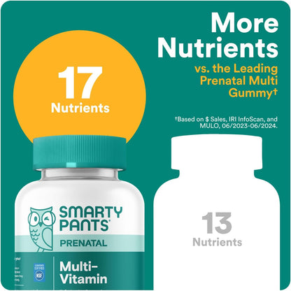 SmartyPants Prenatal Vitamin Gummies – 60 Gummies (30-Day Supply)