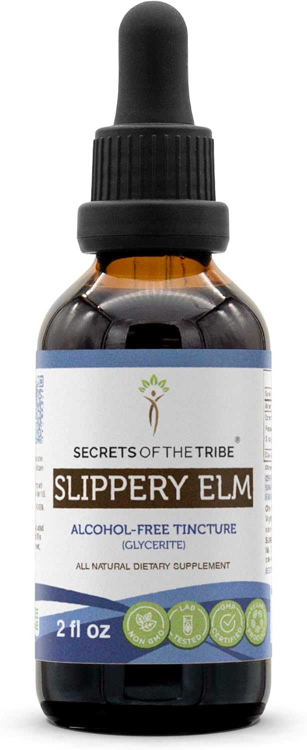 Secrets of the Tribe Slippery Elm Alcohol-Free Liquid Extract, 60 ml - görsel 1
