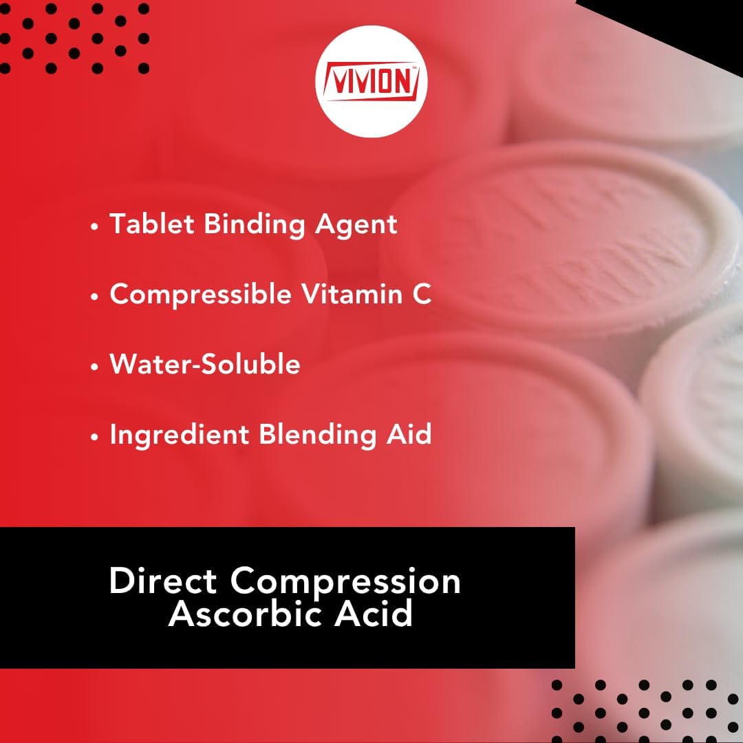Vivion Vitamin C DC Powder - 5 kg - Ascorbic Acid & HPMC Direct Compression Excipient - görsel 2