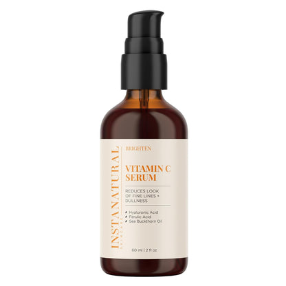 InstaNatural Vitamin C Face Serum with Hyaluronic Acid and Ferulic Acid - 60 ml
