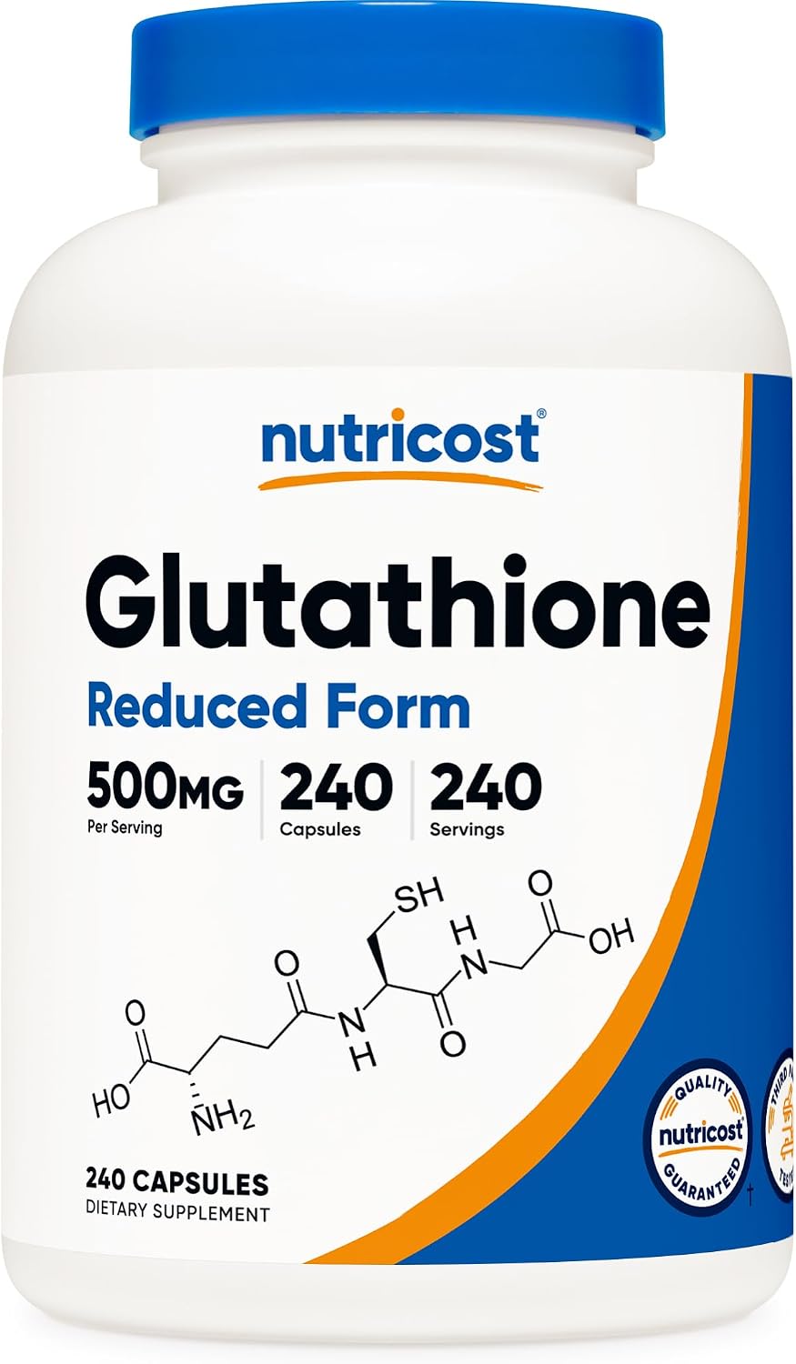 Nutricost Glutathione Capsules 500mg, 240 Capsules - görsel 1