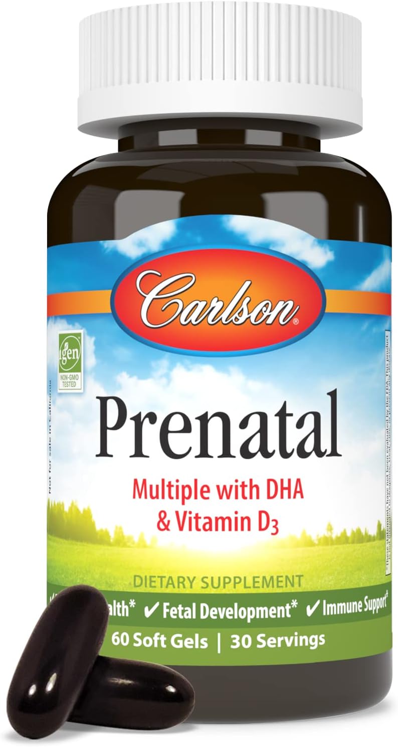 Carlson Antenatal Multivitamin with DHA & Vitamin D3 – 60 Softgels - görsel 1