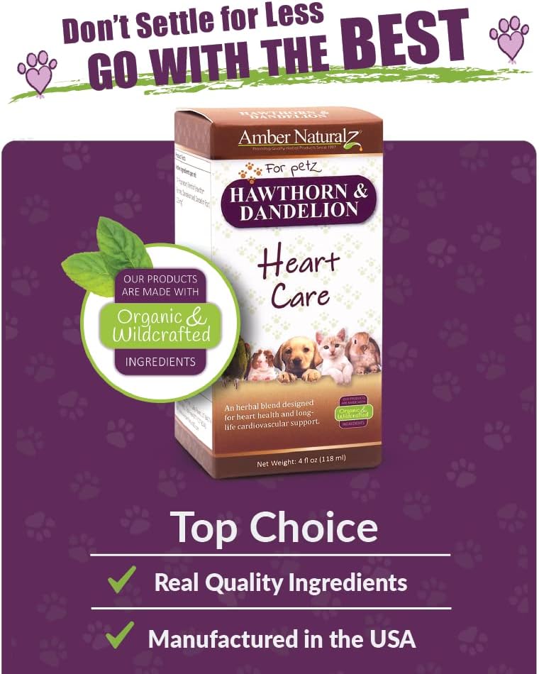 Amber NaturalZ Hawthorn & Dandelion Herbal Supplement for Pets - görsel 5