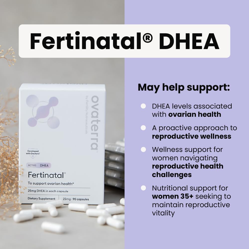 Fertinatal Micronised DHEA Female Natural Plant-Based Fertility Supplement 90-25mg Capsules - görsel 4