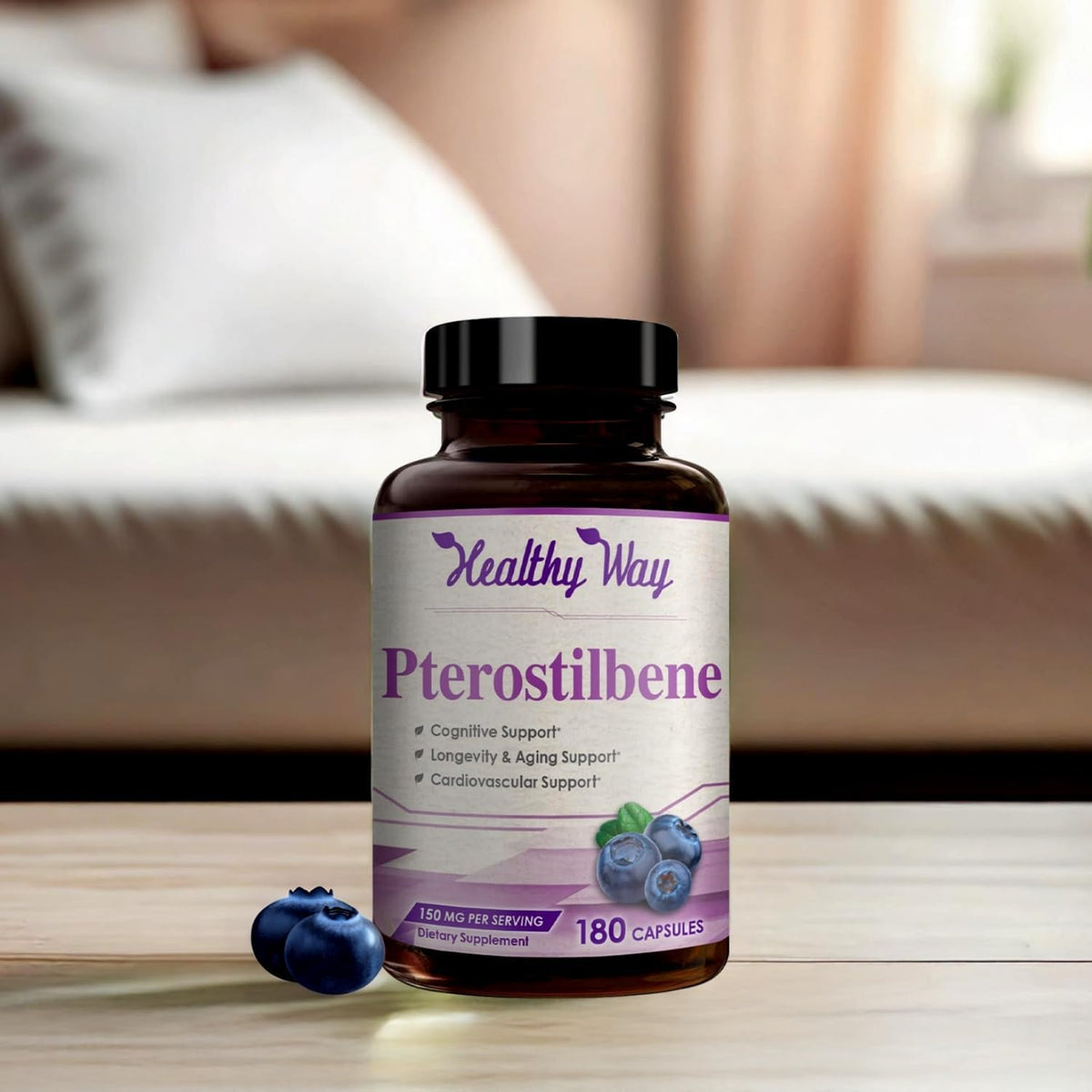 Pterostilbene 150mg Supplement – Antioxidant for Healthy Ageing & Immune Support - görsel 7