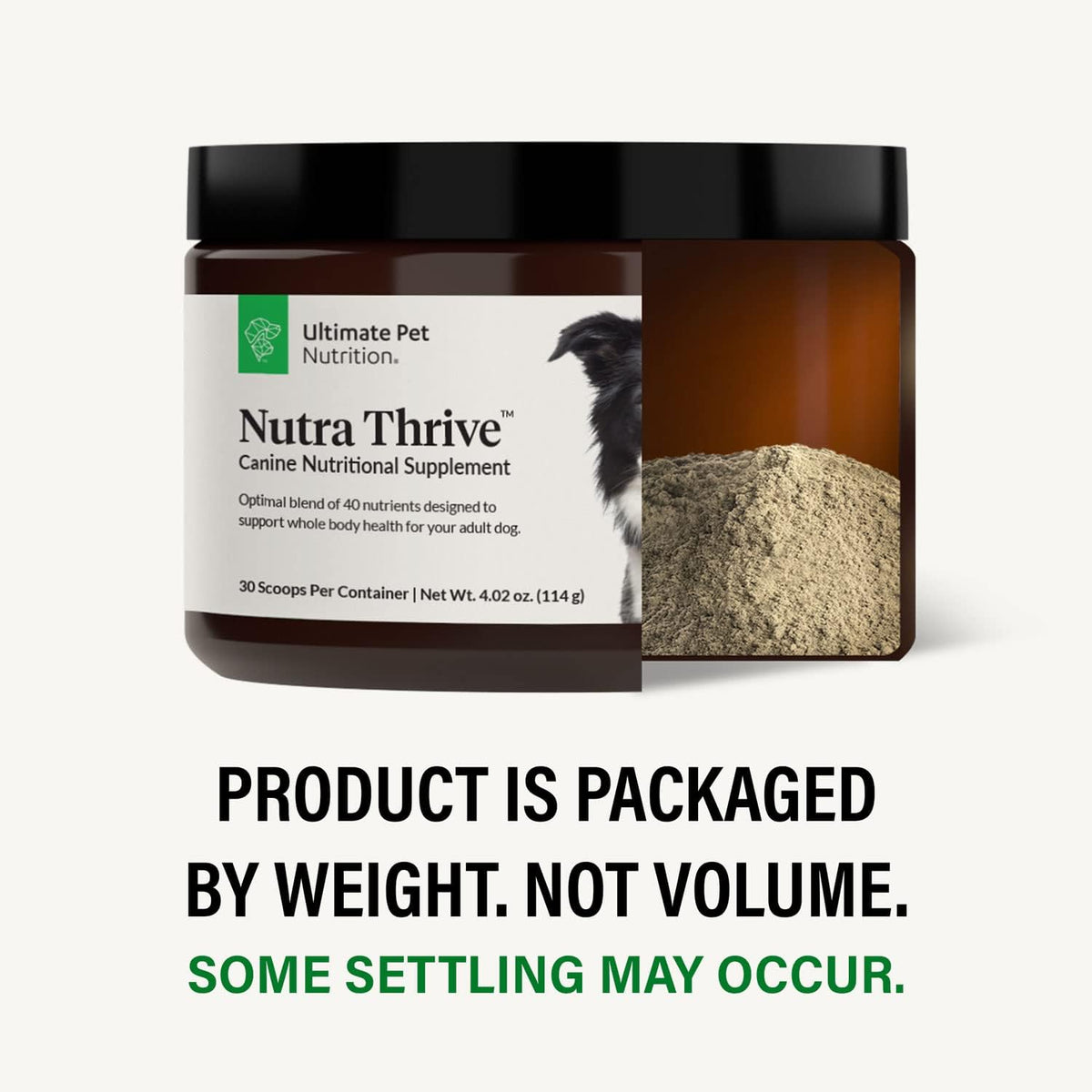 Ultimate Pet Nutrition Nutra Thrive Canine - 40-in-1 Nutritional Powder Supplement for Dogs (30 Scoops) - görsel 2