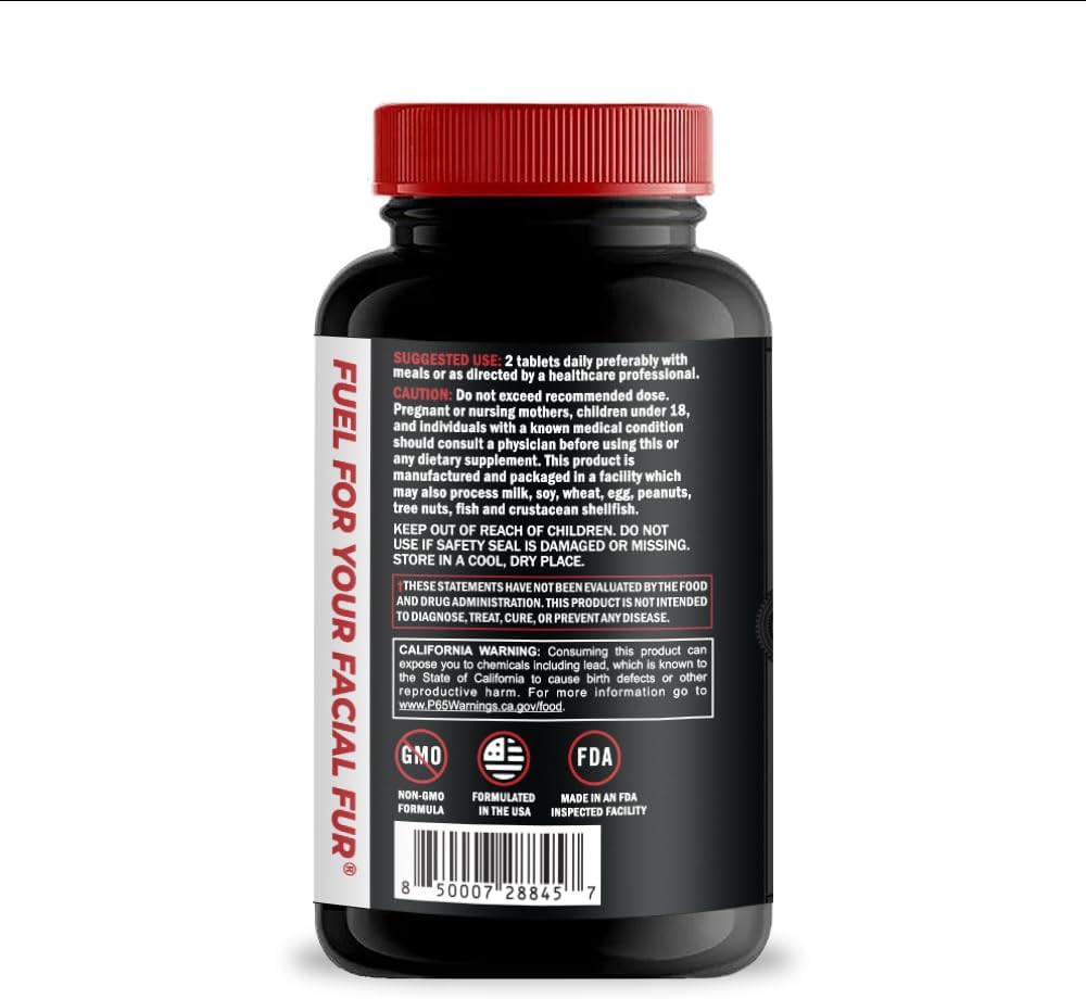 Beard Octane Beard Fuel – Beard Growth Support Vitamins with Biotin and Collagen - görsel 2