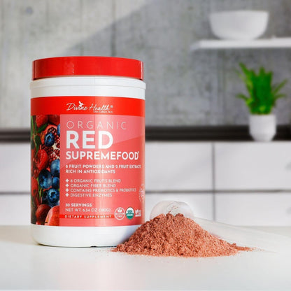 Divine Health Dr. Colbert MD Organic Red Supremefood - Berry Flavoured Blend - 180g (30-Day Supply)