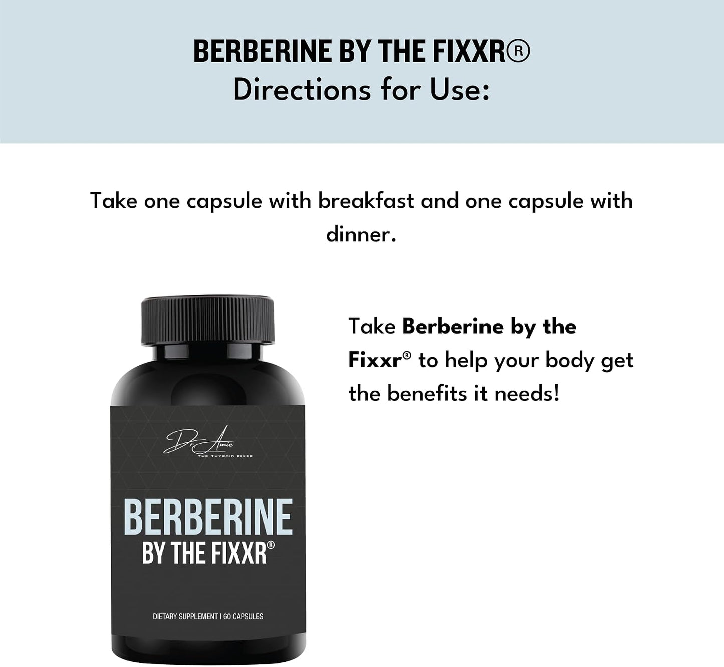 Berberine HCl by Dr. Amie | 1200 mg per Serving | 60 Capsules (30-Day Supply) - görsel 5