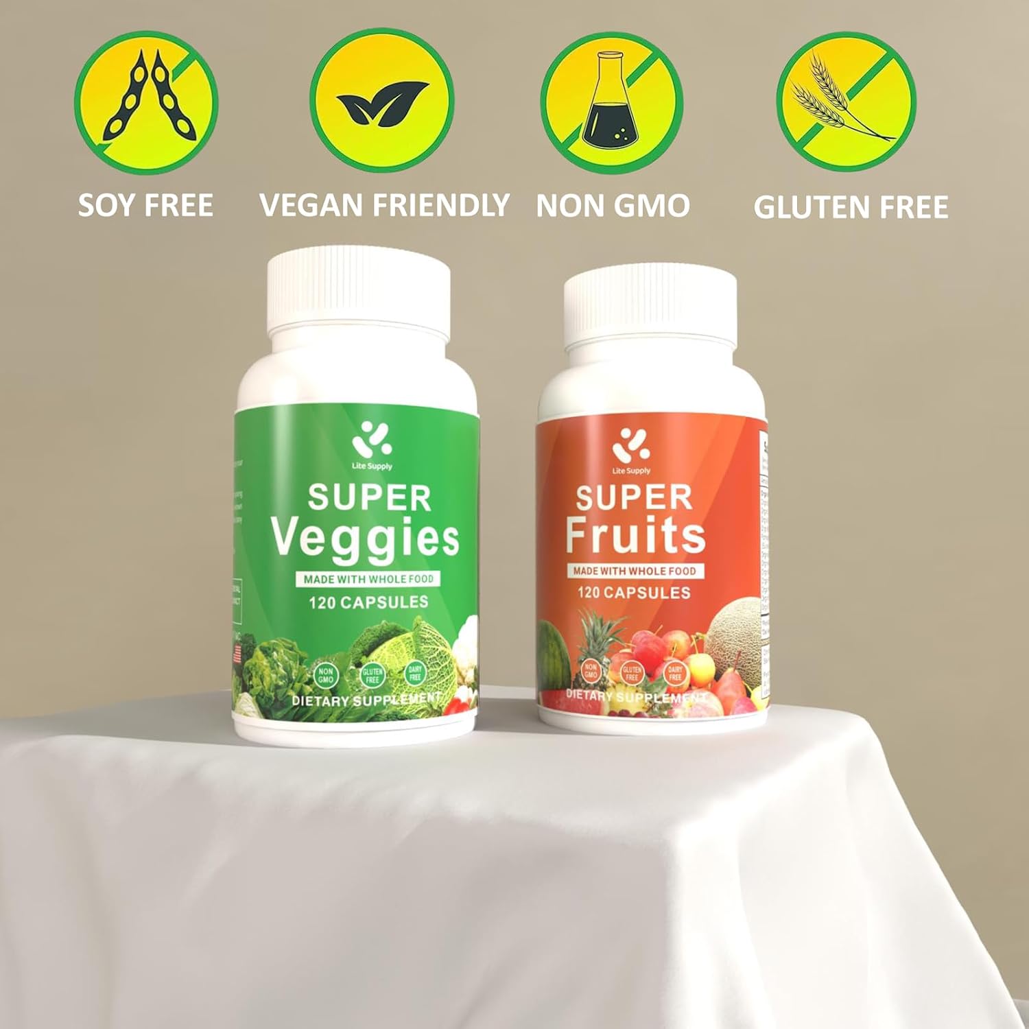 Lite Supply Fruits and Veggies Food Supplement – 240 Capsules - görsel 9