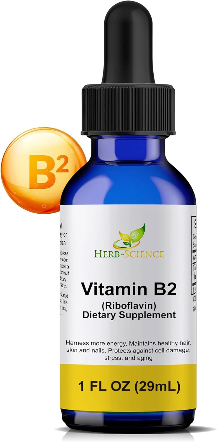 Vitamin B2 (Riboflavin) Liquid Drops – Non-Alcoholic, Vegan, 30 ml - görsel 1