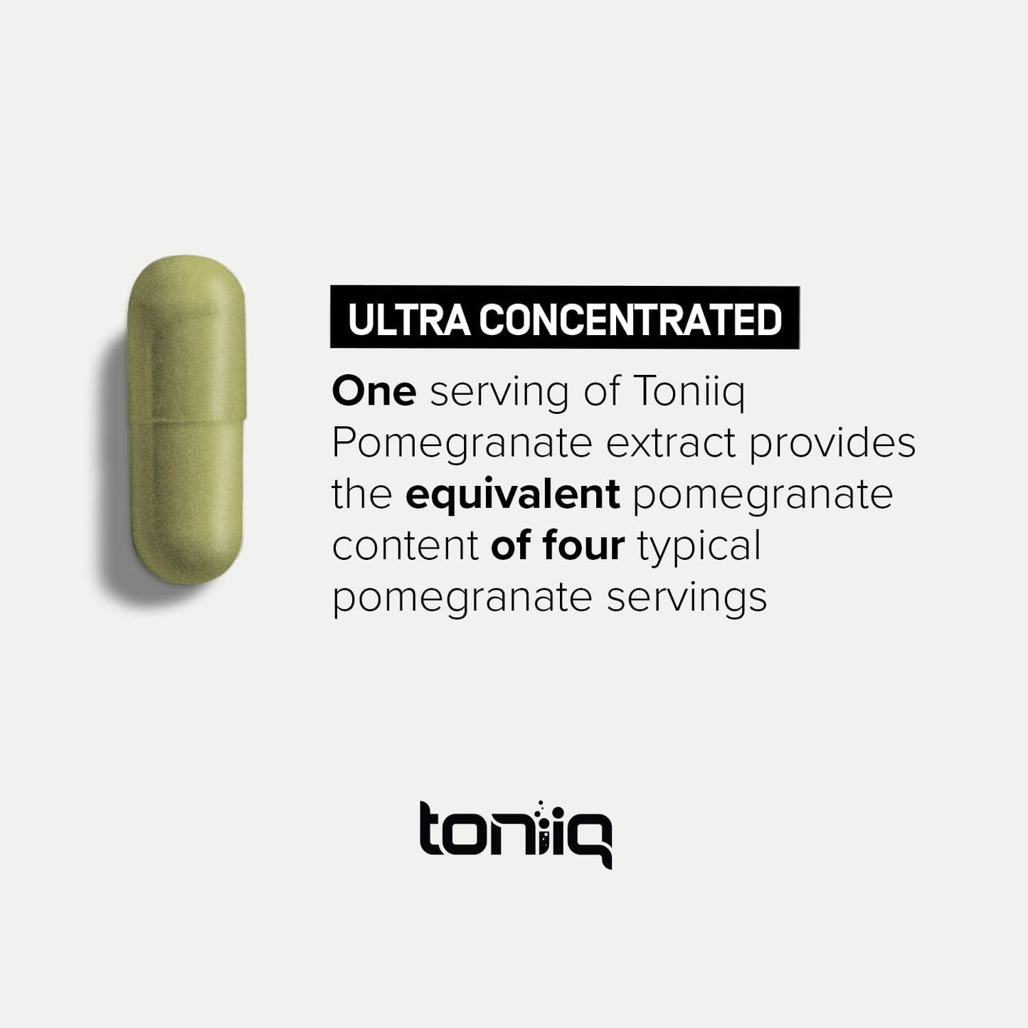 Toniiq Pomegranate Extract - Ultra High Potency 35:1 with 90% Ellagic Acid - 120 Capsules - görsel 4