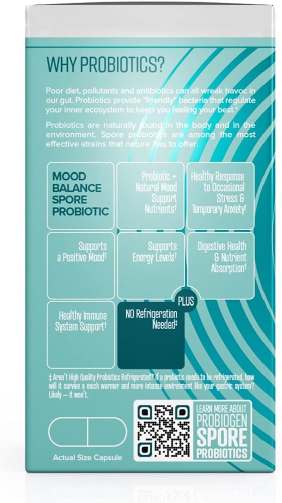 Probiogen Stress & Mood Balance Probiotic Ashwagandha Supplement, 120 Capsules - görsel 4