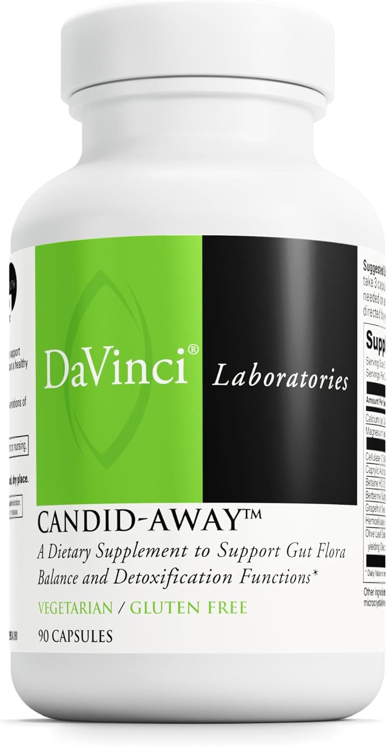 DAVINCI Labs Candid-Away – Digestive Gut Health Support with Digestive Enzymes, Calcium, Magnesium & More – 90 Vegetarian Capsules (30 Servings) - görsel 1