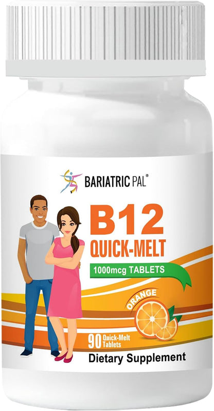 BariatricPal B12 1,000mcg Sugar-Free Quick Melts (90 Count) – Orange