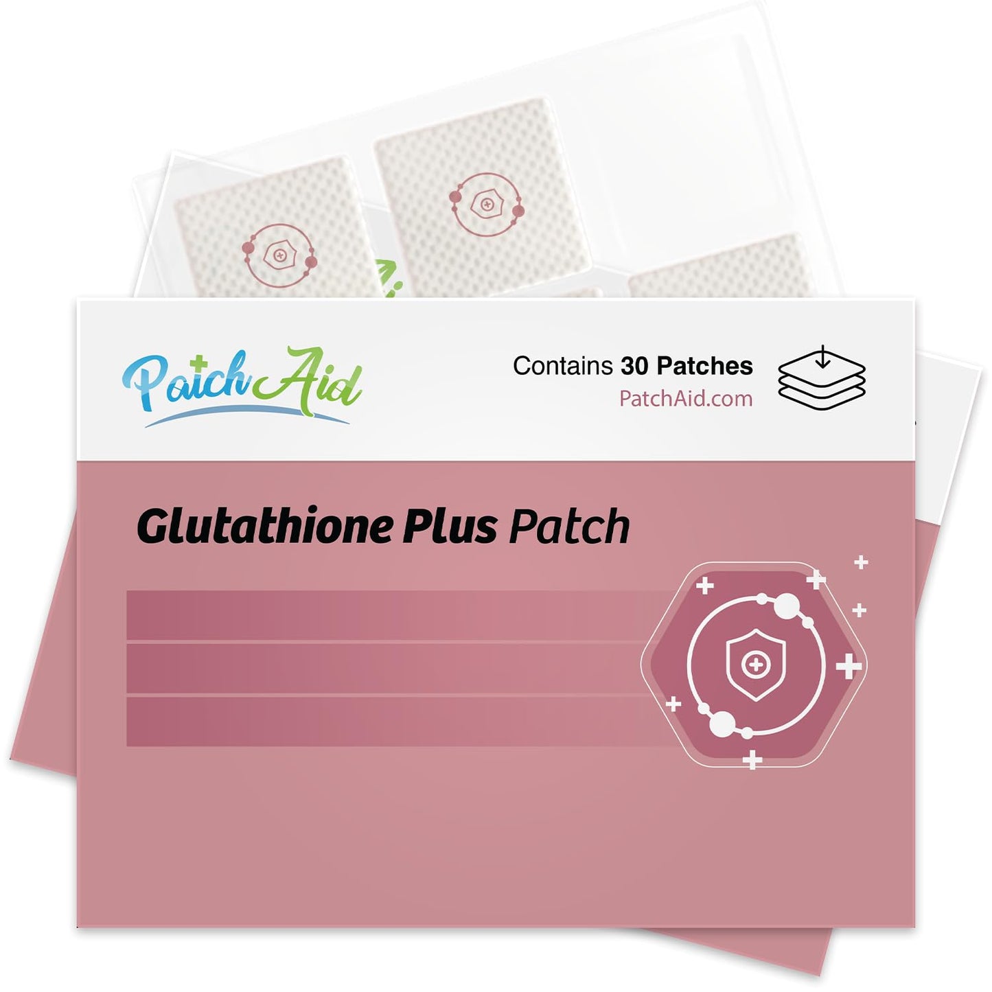 PatchAid Glutathione Plus Topical Patch – 100mg L-Glutathione with Milk Thistle, NAC, Vitamin C, Selenium & CoQ10 – Antioxidant & Liver Support – 30 Patches - görsel 1