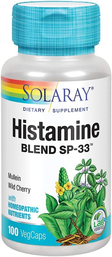 SOLARAY Histamine Blend SP-33 | Herbal Blend with Cell Salt Nutrients for Healthy Histamine Response Support | Non-GMO & Vegan | 100 VegCaps - görsel 1