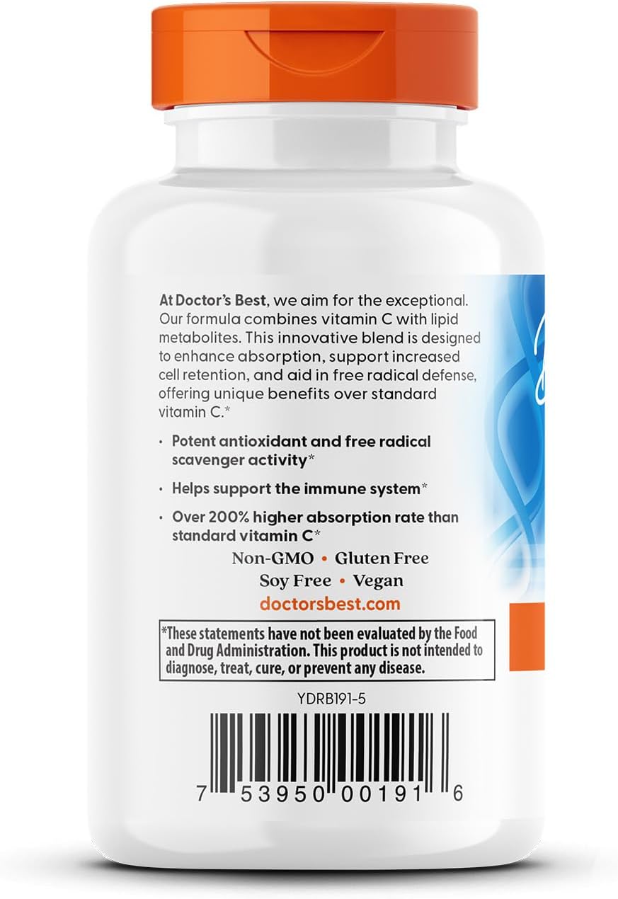 Doctor's Best High Absorption Vitamin C 500mg with Bioflavonoids - 60 Tablets - görsel 3