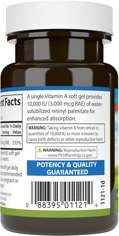Carlson - Vitamin A Solubilised, 10,000 IU – Helps maintain healthy skin and mucous membranes – Image 3