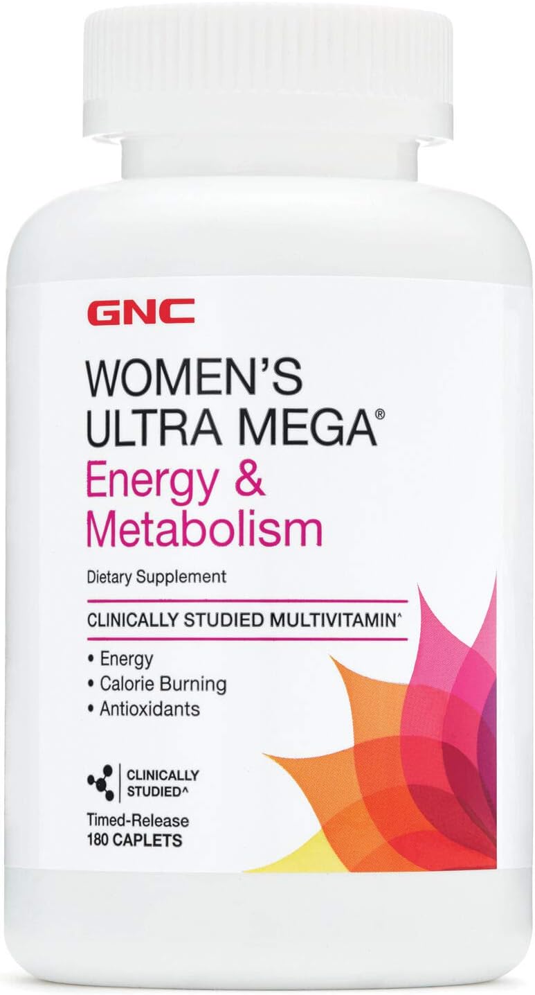 GNC Women's Ultra Mega Energy and Metabolism Multivitamin, 180 Tablets - görsel 3