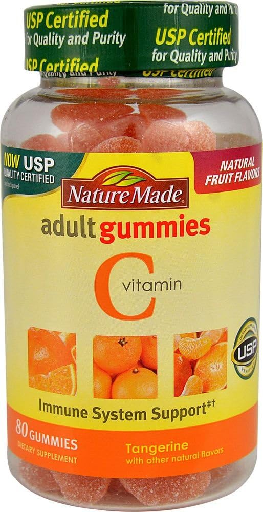 Nature Made Vitamin C Adult Gummies, Tangerine Flavour - 80 Gummies (Pack of 4) - görsel 1