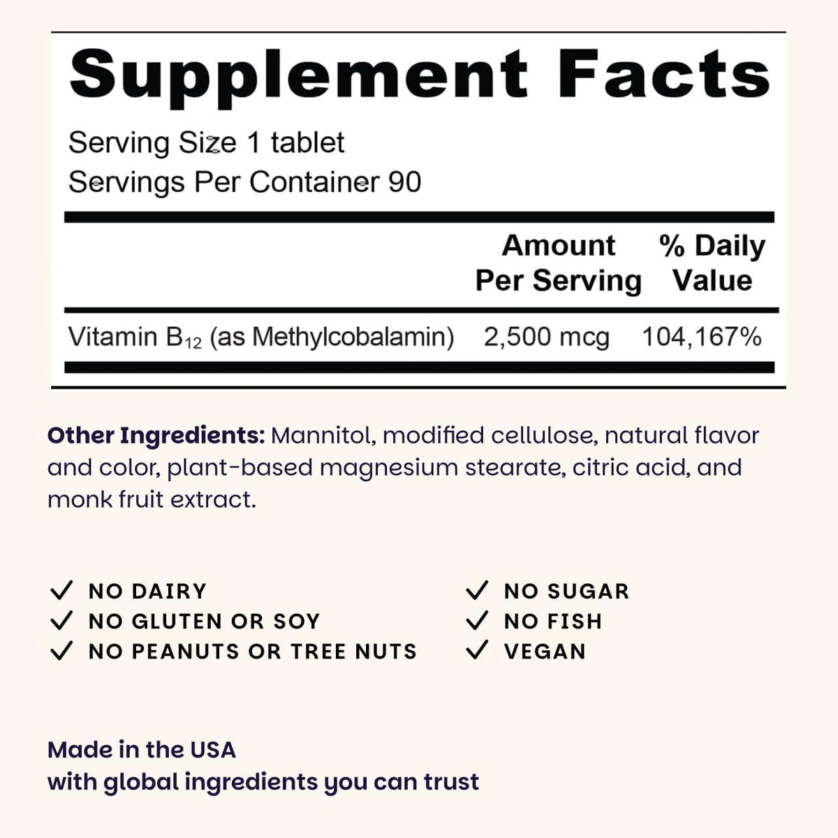 EZ Melts Dissolvable B12 Methylcobalamin 2500 mcg – Red Cherry – 90 Sublingual Tablets - görsel 2