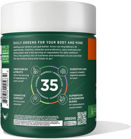 Bulletproof Greens – Daily Greens Powder with Superfoods, Nootropics and Probiotics (8.4 oz)