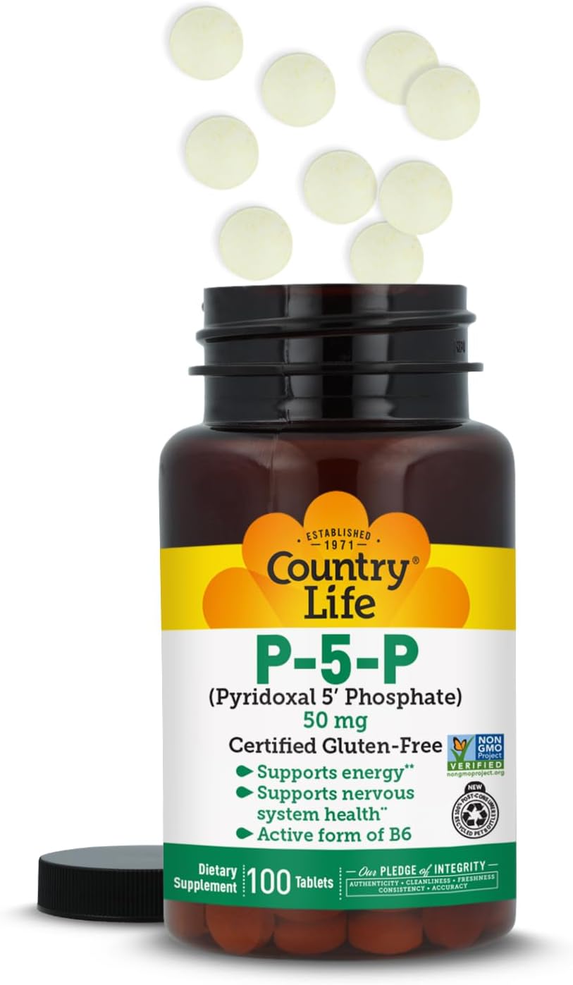 Country Life P-5-P Vitamin B6 – Bioavailable Pyridoxal-5-Phosphate – 100 Capsules - görsel 2