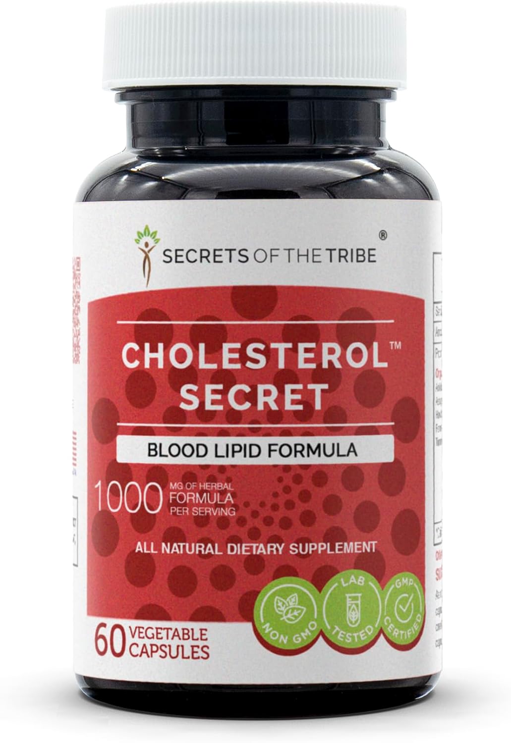 Secrets of the Tribe - Cholesterol Secret, Blood Lipid Formula, Herbal Supplement Blend (60 Capsules) - görsel 1