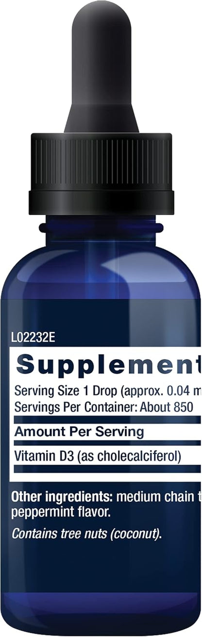 Life Extension Liquid Vitamin D3 (Mint), 2000 IU, 30 ml