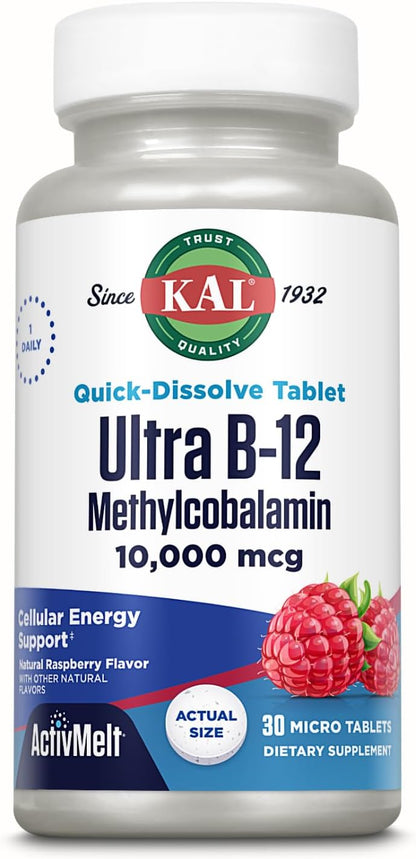 KAL Vitamin B12 Methylcobalamin Lozenges 1000mcg