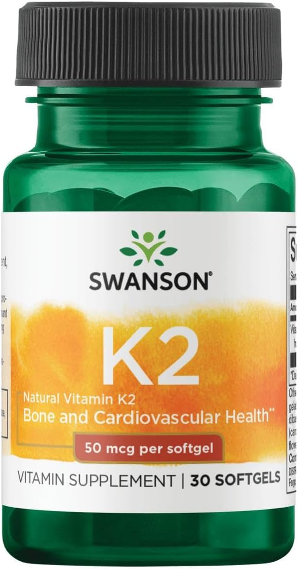 Swanson Natural Vitamin K2 (Menaquinone-7 from Natto) 50 mcg - 90 Softgels (3 Pack of 30) - görsel 9