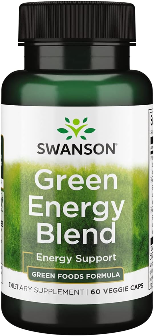 Swanson Greens Green Energy Blend 60 Vegan Capsules - görsel 1
