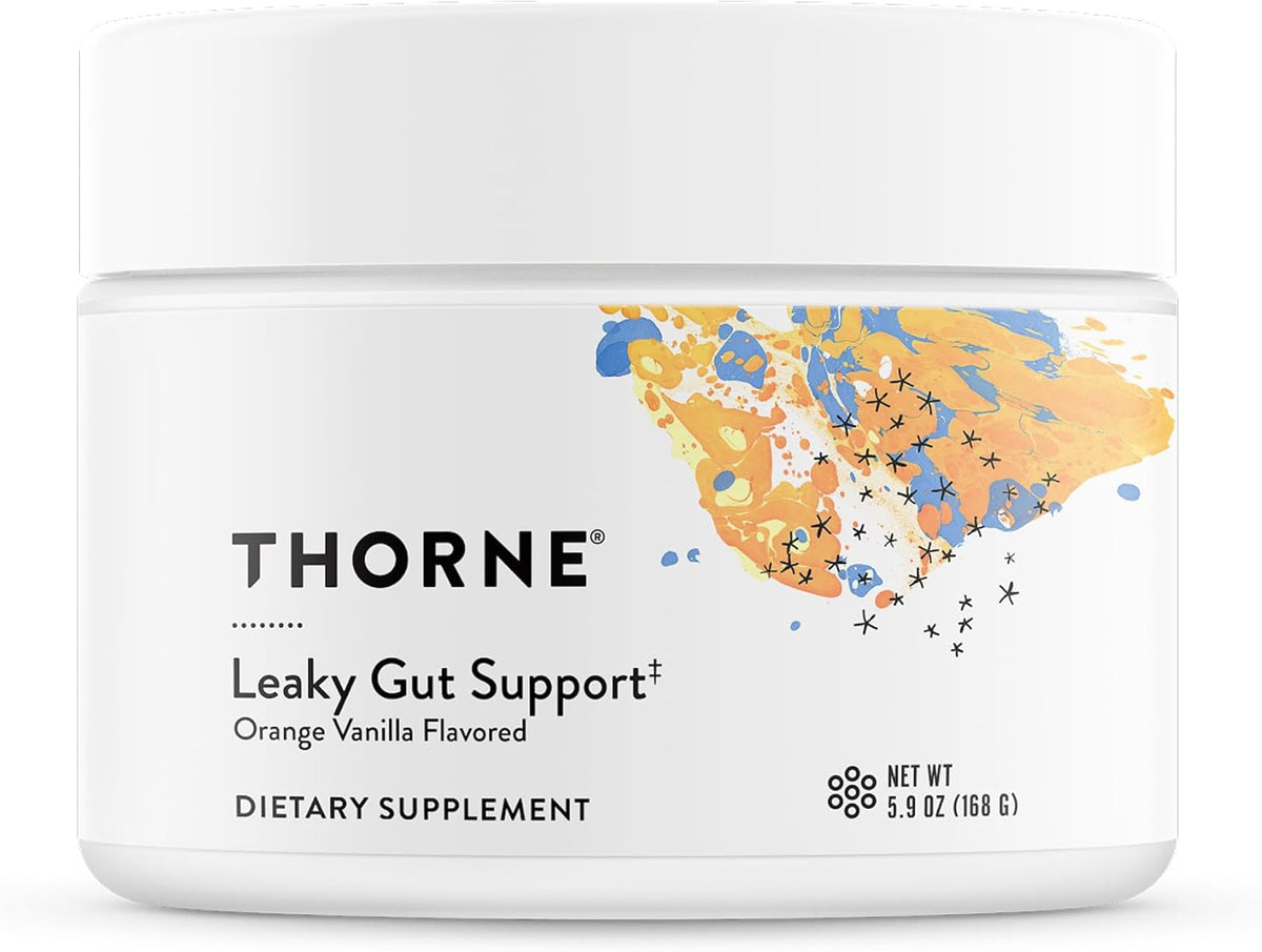 THORNE Leaky Gut Support – Gut Health Supplement – Orange Vanilla Flavour – 30 Servings - görsel 1